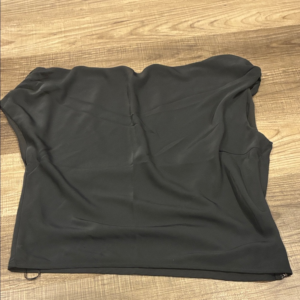 Abercrombie & Fitch Ribbed Black Blouse Size Large